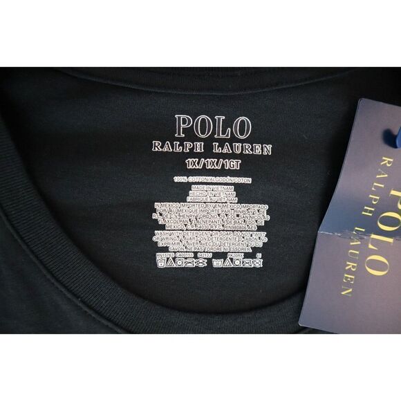 Polo Ralph Lauren PK20RX A9CL Men's Sz 1X Black Logo Print Crew Neck T-Shirt $50 - Picture 3 of 3
